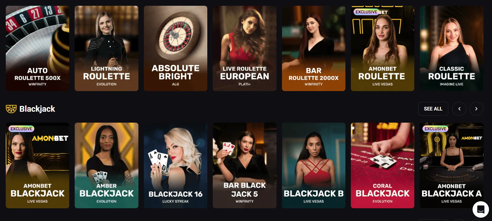 AmonBet Live Casino