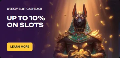 Weekly slot cashback up to 10 on slots